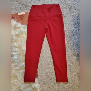 Maroon Adult Leggings Size Xl